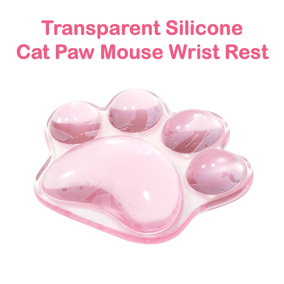 Panda 3D Mouse Pad Ergonomico Morbido Silicone Gel Mousepad con Supporto Polso Animale Mouse Mat per PC Mac (Rosa