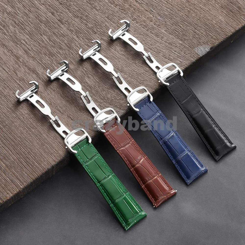 Luxury Genuine Leather Watch Strap - Premium Soft Bracelet for Men’s Wrist - High Quality 18mm, 20mm, 22mm