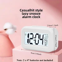 Alarm Clock Digital Clock LED Electronic With Backlight Snooze Calendar For Home Office Desktop Table Screen Display Watch 6