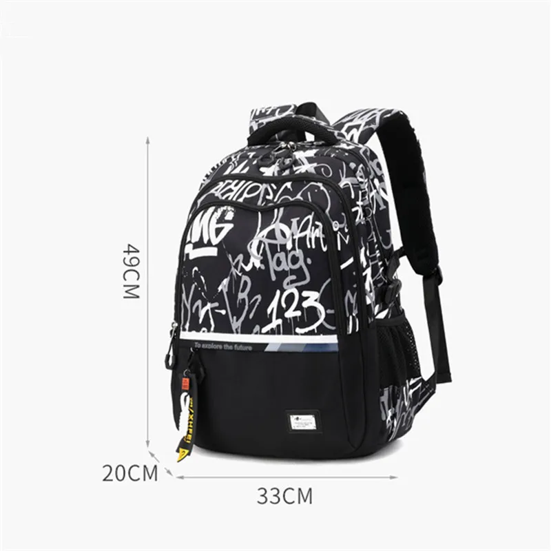 Graffiti School Bags for Teenage Boys High Middle School Students Schoolbag Outdoor Travel backpack Big Student Laptop Backpack 4
