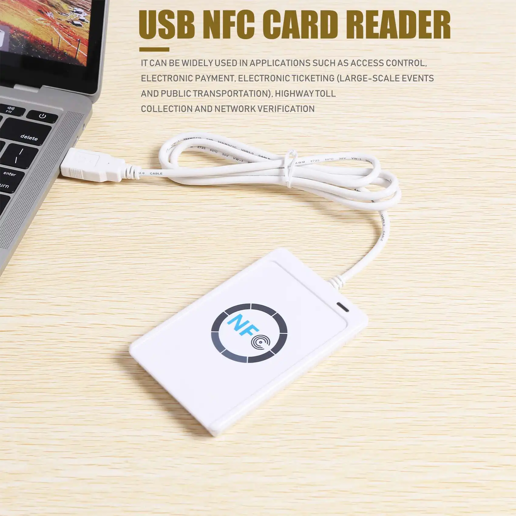 [NEW A09R】 USB 카드 리더기 ACR122U-A9 중국 비접촉식 RFID 카드 리더기 Windows 무선 리더기