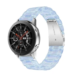 Clear Resin Strap, 22mm Universal Fit for Smartwatches - Sleek & Durable Bracelet Band (Clean-Blue)