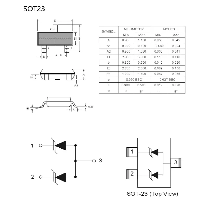 100pcs SI2300 2300 SOT-23 N-Channel 30-V(D-S) MOSFET SMD Transistors