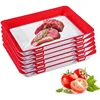 Food Preservation Tray Seafood Beef Ham Fresh Keeping Fresh Spacer Reusable Container Refrigerator Organizer Kitchen Tool 1