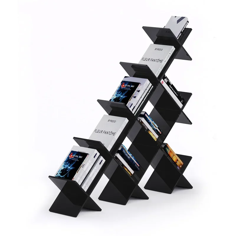 Furniture Library Bookcase Books Kids Bookshelf Rotating Book Modern Living Room Shelves Mid Century Shelves Floor Booksellers