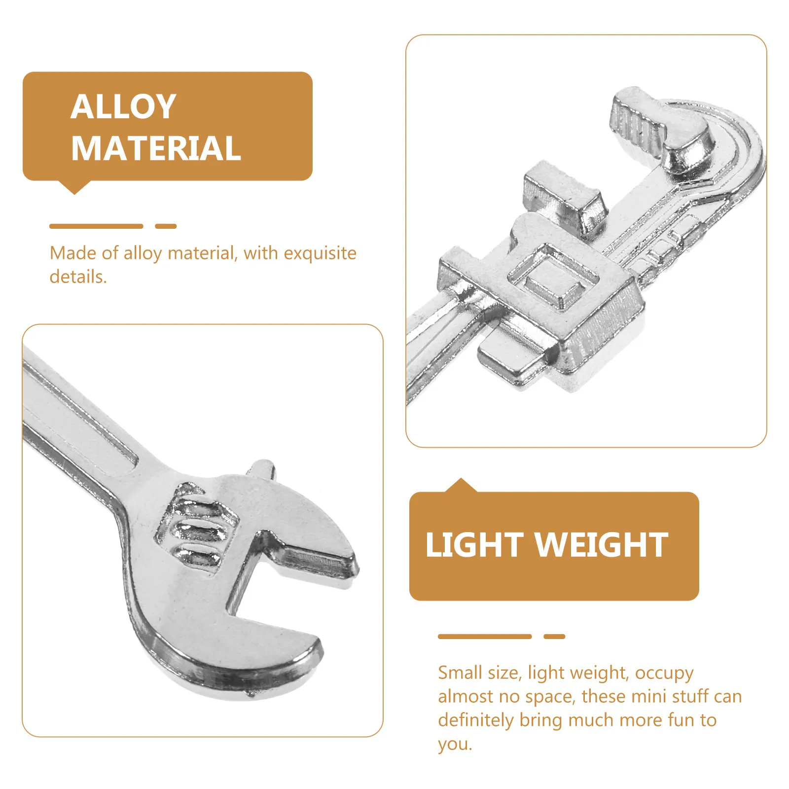 8Pcs 미니 하우스 시뮬레이션 수리 도구 세트 장 소형 합금 미니어처 액세서리 놀이용 미니 도구 장식품