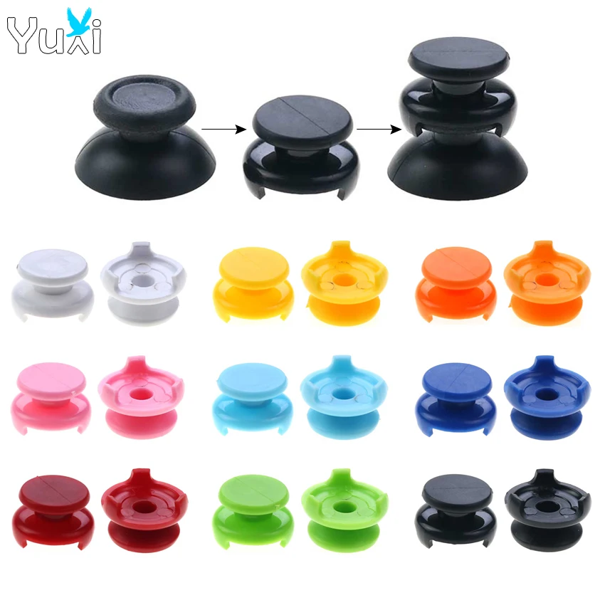 

YuXi 2pcs Grips Extender Caps For PS4 PS5 Xbox One Controller Joystick Cover Thumb Stick Grip Game Accessories