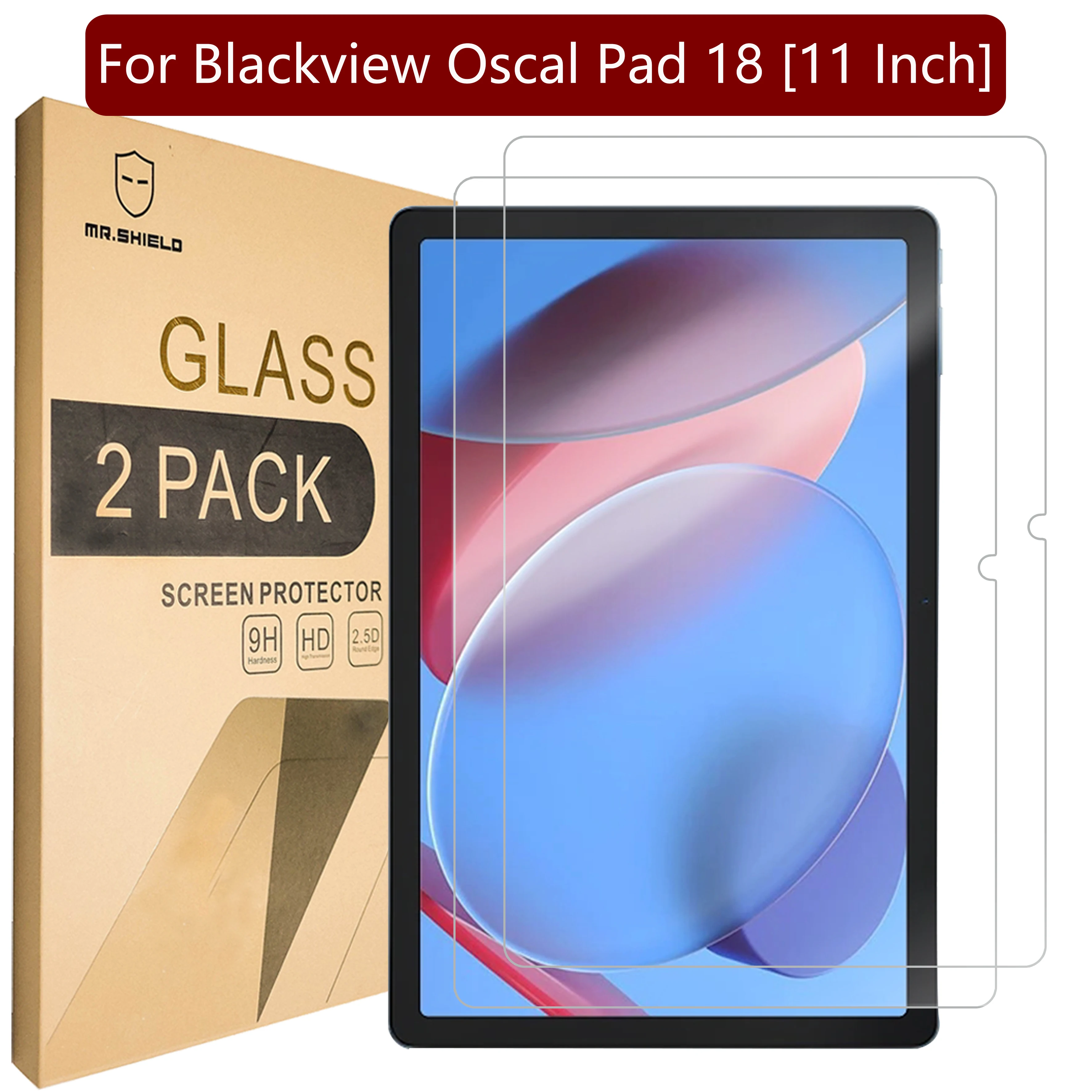 

Mr.Shield [2 шт. в упаковке] Защитная пленка для экрана для осциллографа Blackview Oscal Pad 18 [11 Inch] [закаленное стекло] [Японское стекло с твердостью 9H]