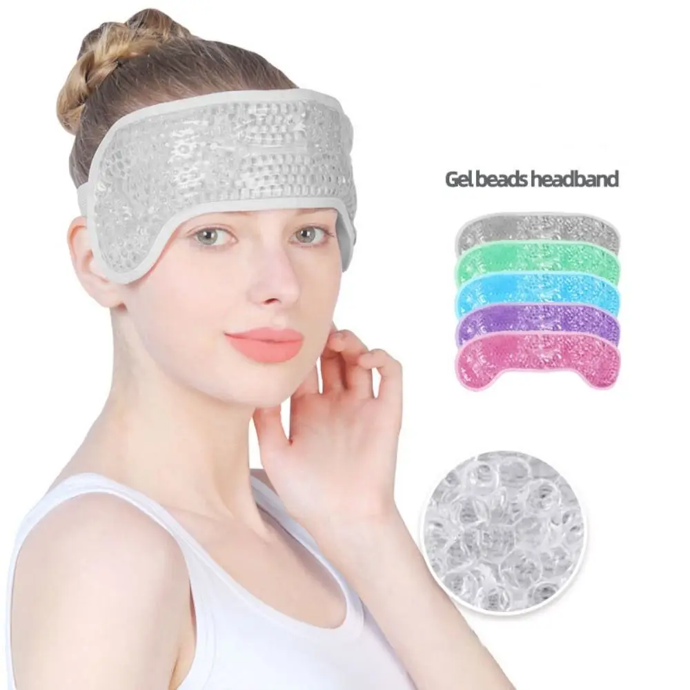 Hot or Cold Compress Head Gel Ice Pack Hot Therapy Gel Bead Migraine Ice Wrap Women Beauty Reusable Headache Ice Bag
