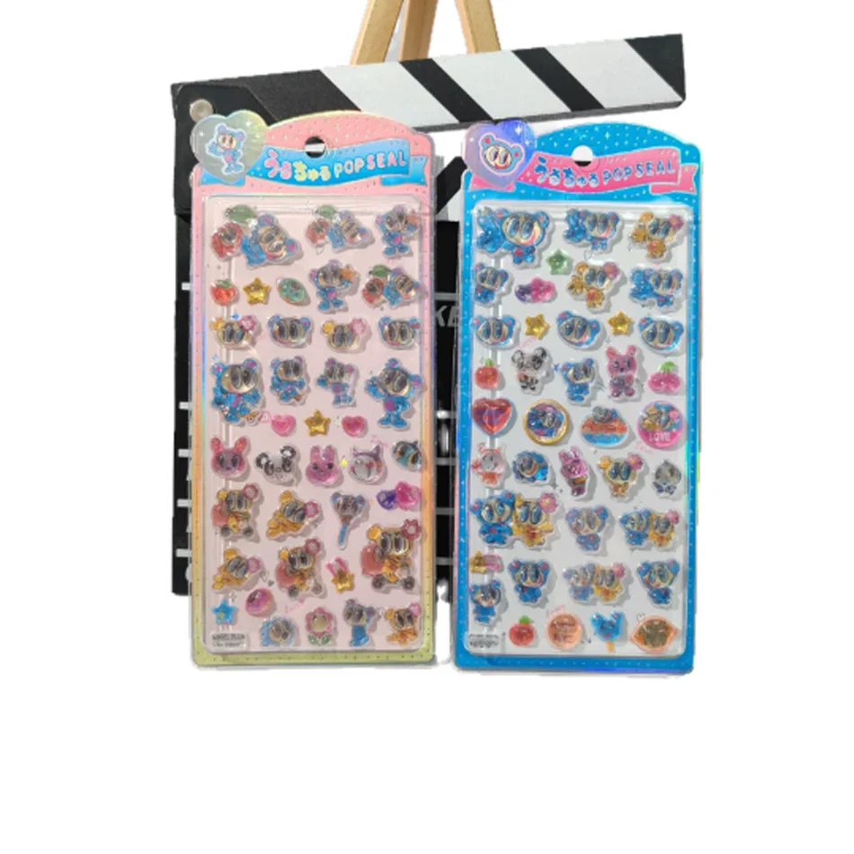 핫 엔젤 블루 젤리 스티커 일본 블루 폰 케이스 남아 여아 DIY 장식 스티커 장난감 3D 릴리프 스티커