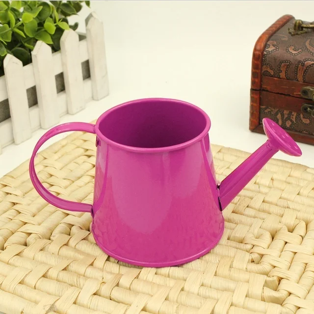 Watering Can Mini Kettle Kids Pot Garden Metal Water Model Flower Iron Tin Miniature Gardening Toy Indoor Bucket Children 4