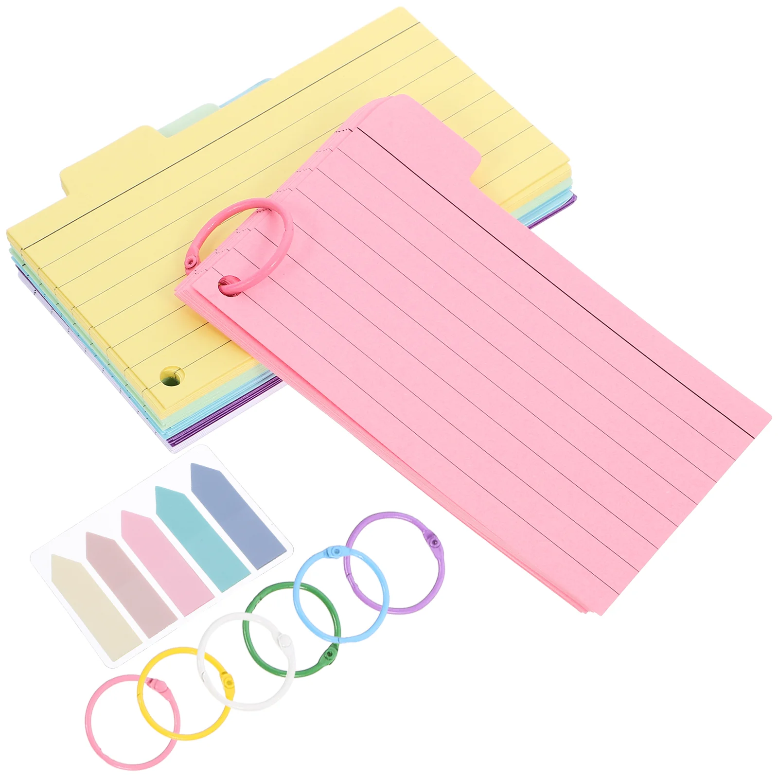 Colored Index Cards Office Colorful Notes Paper Pocket Blank Notepads