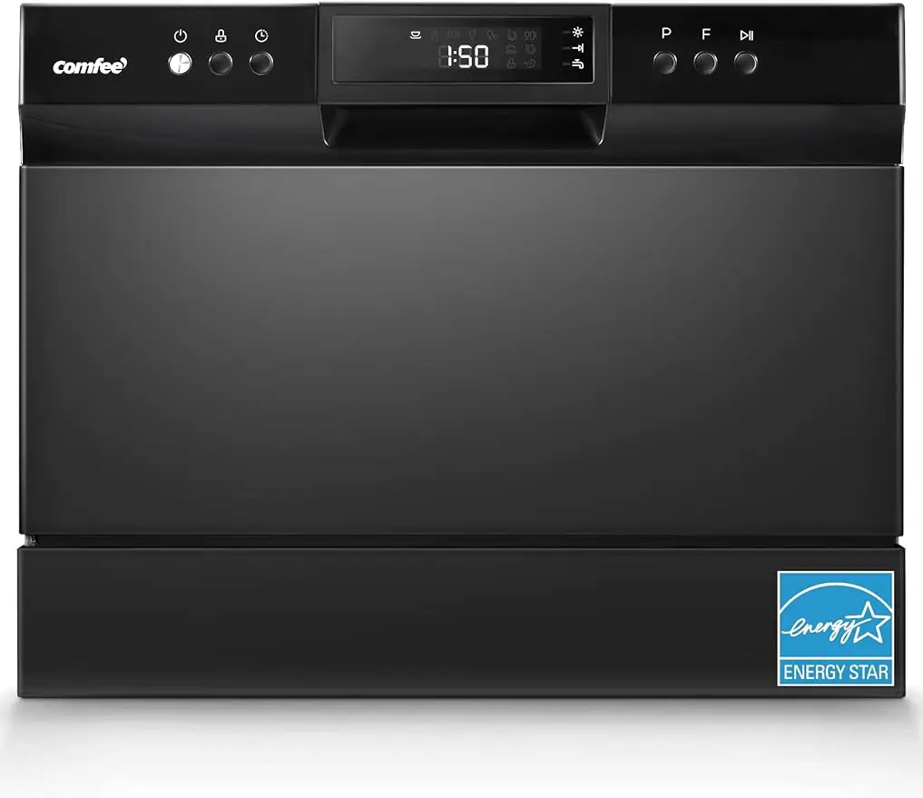 

Countertop Dishwasher, Energy Star Portable Dishwasher, 6 Place Settings & 8 Washing Programs, Speed, Baby-Care, ECO& Gl