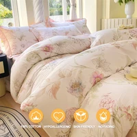 Parure de lit de luxe 100% coton haute densité, ensemble de 3 pièces, housse de couette, 1 housse de couette, 2 taies d'oreiller, simple/Double/200x200/220x240 2