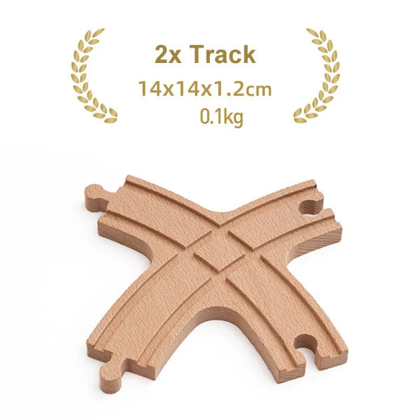 Deluxe Wooden Train Track Accessories Set for Kids - Premium Quality Railway Toys