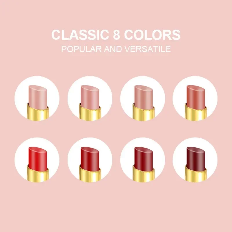 Batom Matte 2 em 1 em Lápis com Ponta Dupla, Delineador Labial em Pasta, Longa Duração, À Prova D'Água, Ideal para Maquiagem Feminina_voghion.com