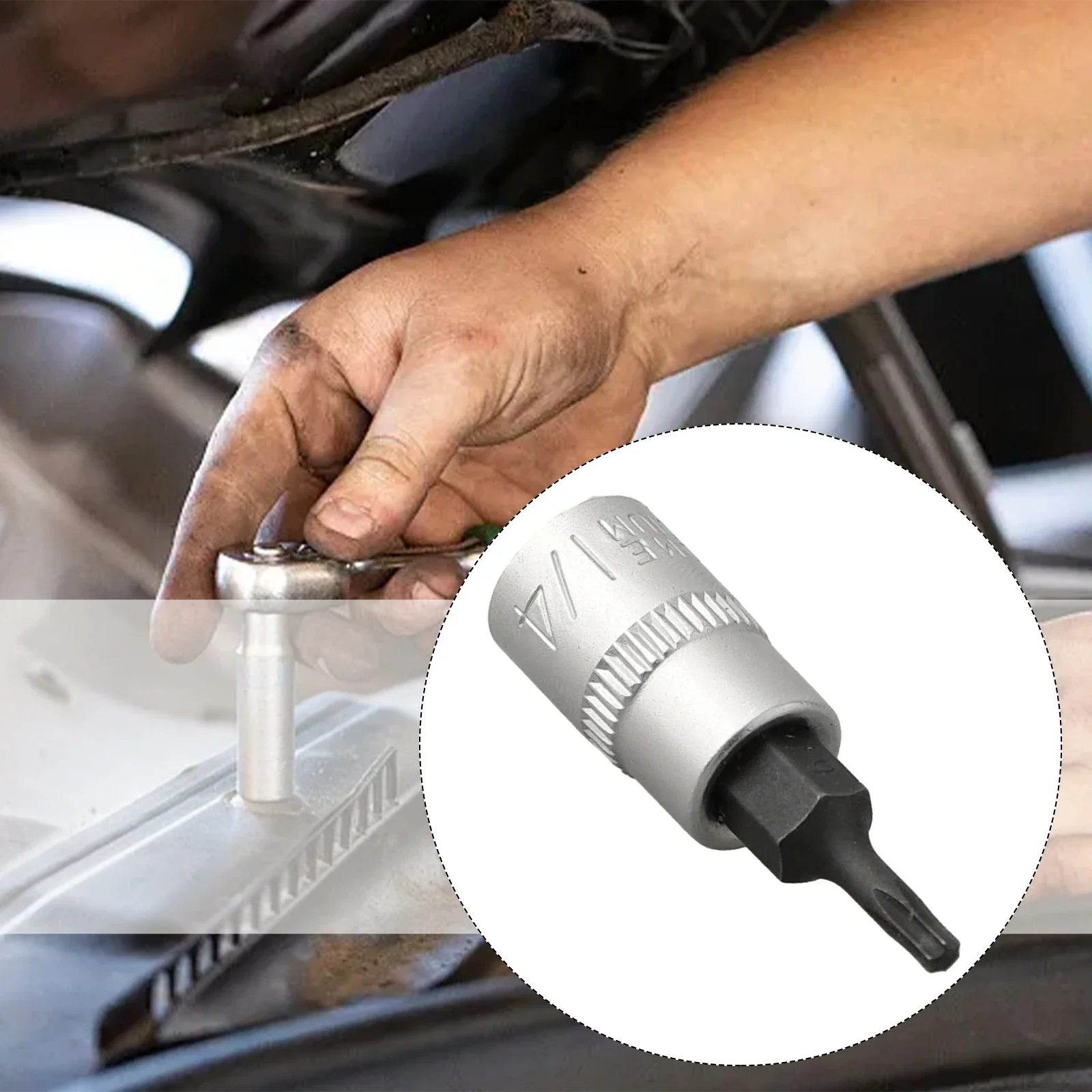 1pc Torx Bit Sockets 1/4 Inch Driver Star Bit T8/10/15/20/25/27/30/40 Screwdriver Bits Socket Wrench Adapter Hand Tools