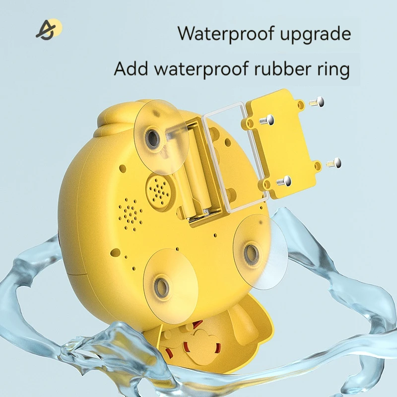 Baby Bath Toys Bubble Machine Duck Crabs Frog Music Kids Bath Toy Bathtub Automatic Bubble Maker Baby Bathroom Toy for Children 4