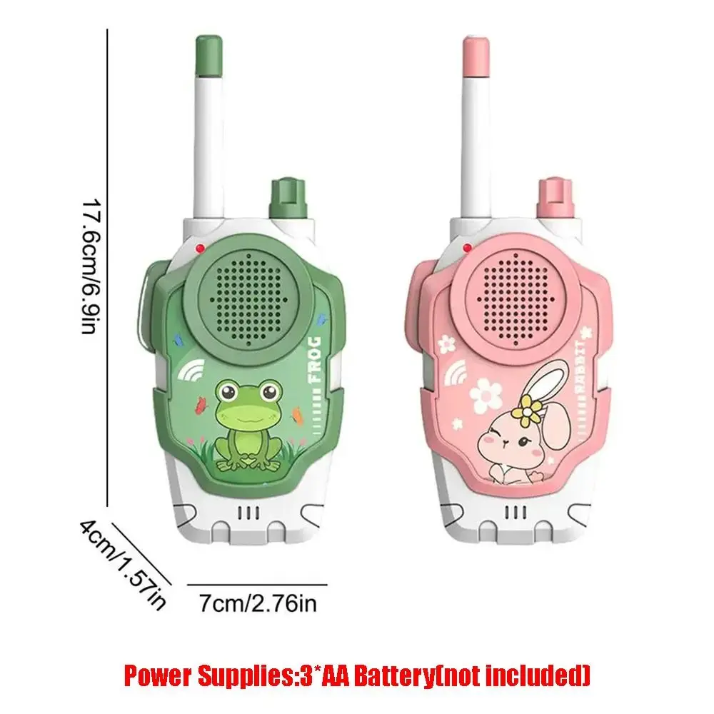2Pcs Wireless Kids Walkie Talkie Toys Rabbit & Frog Parent-child Interaction Parent-child Intercom Machine Portable 6