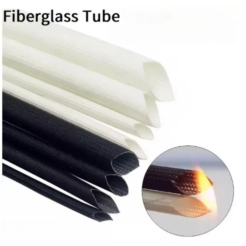 Geflochtene Fiberglas-Hülse 1–35 Mm ID – Hitzebeständig Bis 600 °C, Chemikalienfest, Schwarz 1,5 Mm X 10 M