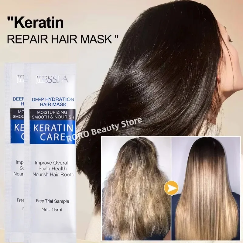 Hair Mask Magical Keratin Hair Mask 5 Seconds Repair Damaged Frizzy Hair Soft Smooth Shiny Nutrition Deep Moisturize Nourishing Care