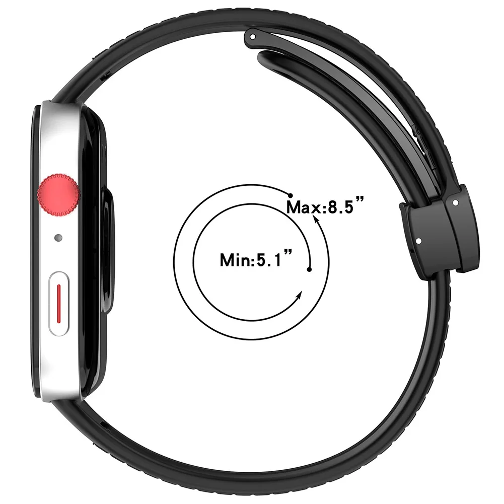 Premium Leather Magnetic Sport Strap for Smartwatches - Elegant Bracelet Accessory
