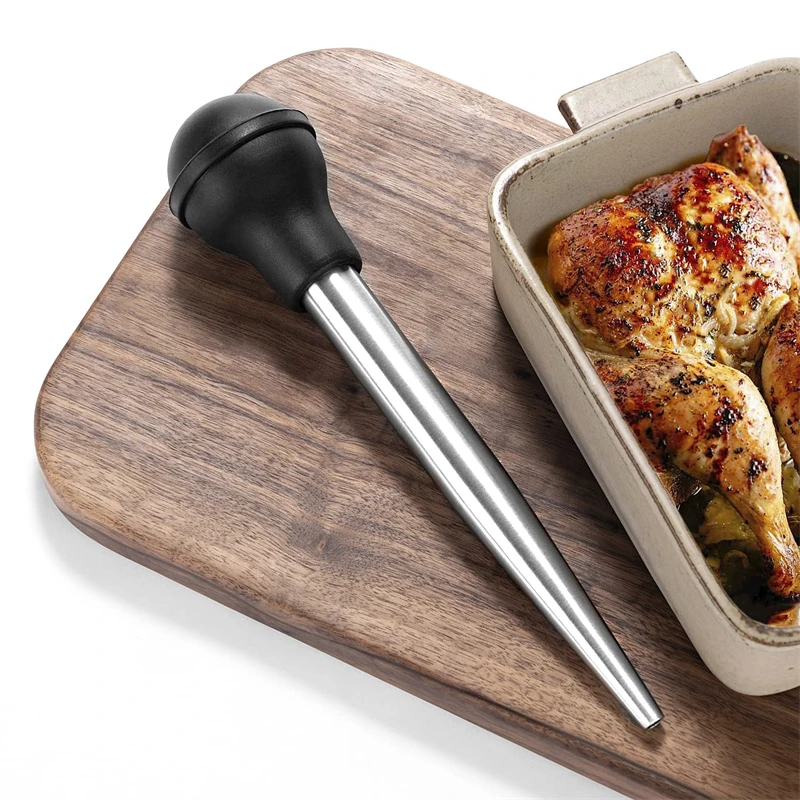 Flavor Needle BBQ Meat Syringe Marinade Turkey Baster Needle Set Kitchen Cooking Pork Steak Meat Sauces Barbecue Seasoning Tool