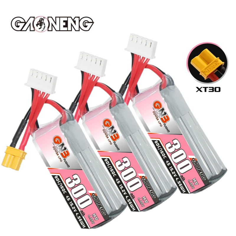 Rc Fpv Drone Gnb 4S 15.2V 300Mah 80C/160C Batteria Lipo Beta95X Beta85X Cinelog25 A85 Elica Drone 15.2V Batteria Con Xt30