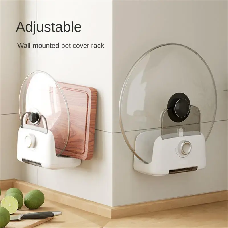 

Стойка для крышек кастрюль многофункциональная неперфорированная настенная стойка для хранения кухонные принадлежности для хранения Регулируемая стойка для хранения