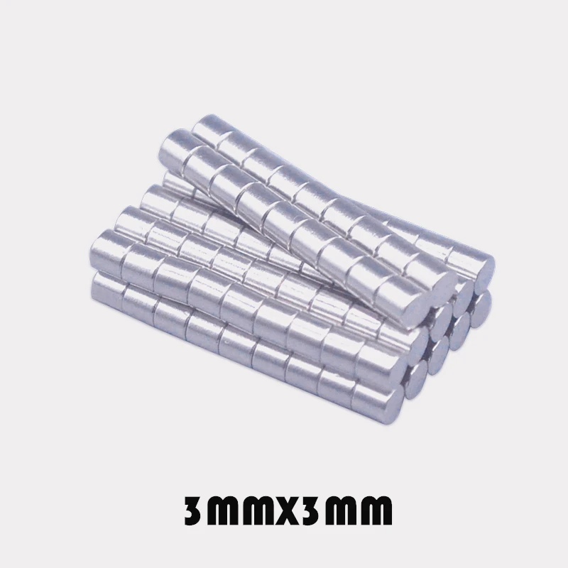 

200Pcs 3x3 mm Neodymium Magnets N35 Super Powerful Neodymium Magnets Disc 3mm x 3mm Small Round Magnetic Magnet Imanes Aimant