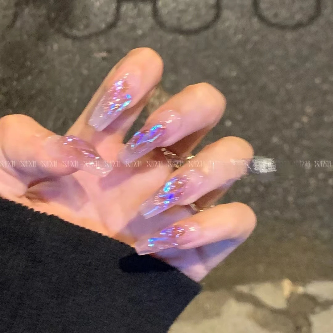 

Искусственные ногти, ногти ручной работы, белый виноград, фиолетовые румяна, фантомно-фиолетовый, сверкающие бриллианты, маникюр