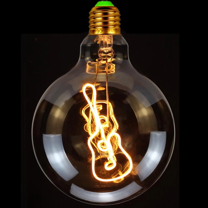 

Led Bulbs Vintage Light Bulb G125 LOVE Stone Big Globe Bulb 4W Dimmable 220V Led Filament Decorative Edison Bulb