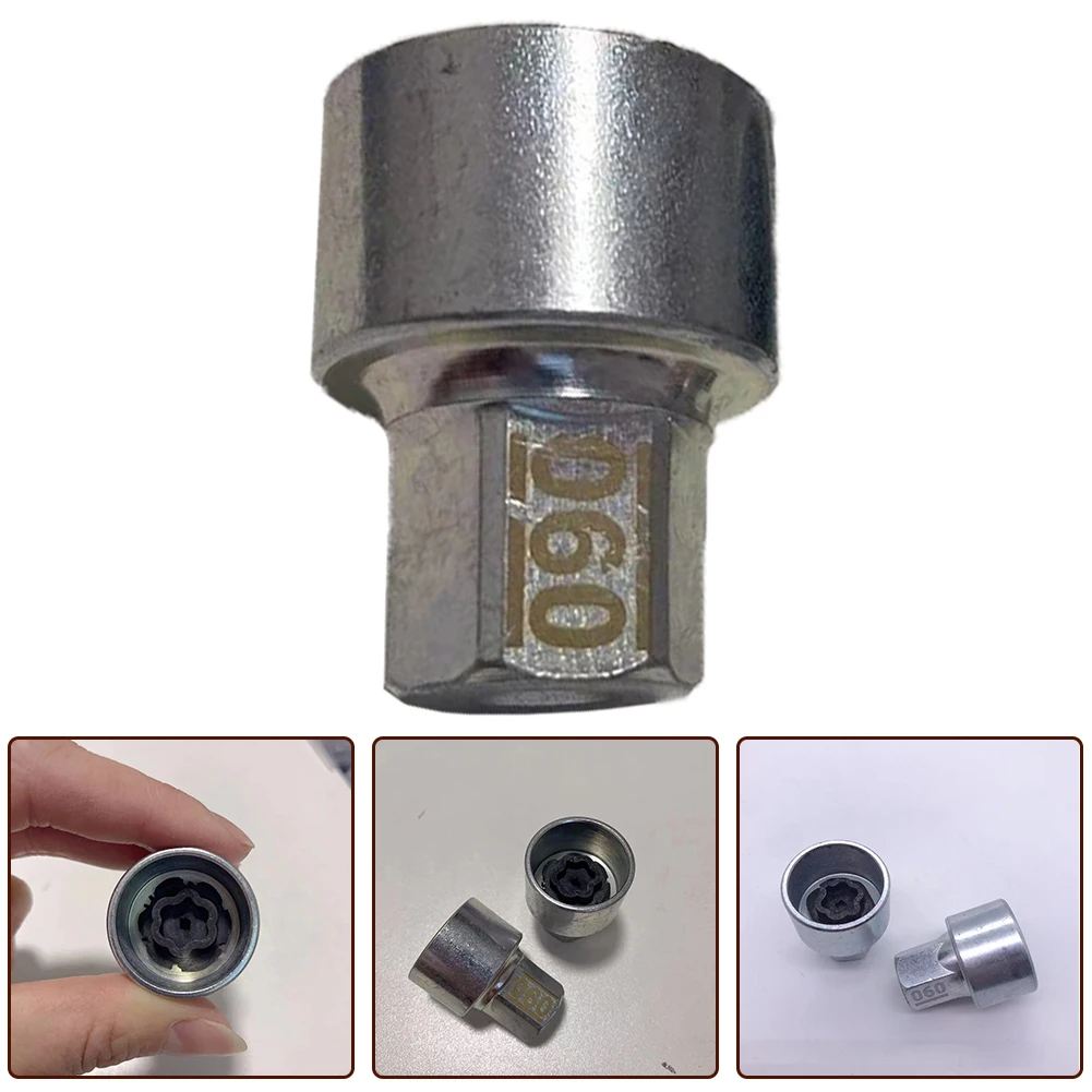 

1PCS Car Wheel Anti-theft Nut For BMW 3 5 7 Series 2.9x3.6cm Vehicle Wheel Lock Lug Nut Wear-resistant Accessories Silver