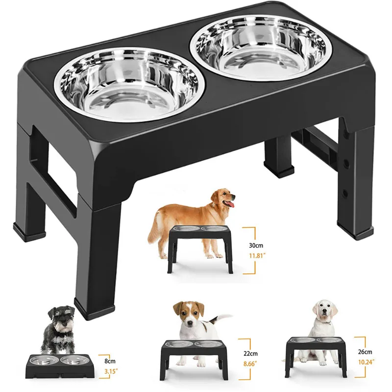 Stainless Steel Dog Bowls Double Pet Food Water Feeder Durable Removable  Washable Small Dogs Cat Drinking Dish Pet Feeding Bowls - AliExpress