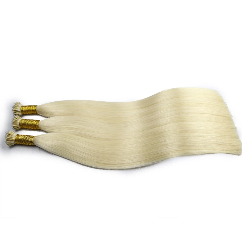 Braiding Hair Virgin Human Hair Cuticle Intact Prebonded Hair Nano Rings Real Human Hair Extensions Blonde Color #60