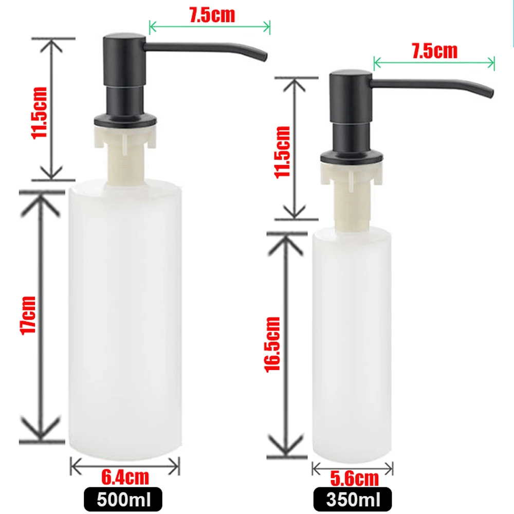 Soap Dispenser, Silicone Divided Bottle Squeeze Type Dish Soap Dispenser  Hand Soap Bottle Dishwashing Liquid Dispensing for Kitchen and Bathroom,  Black 