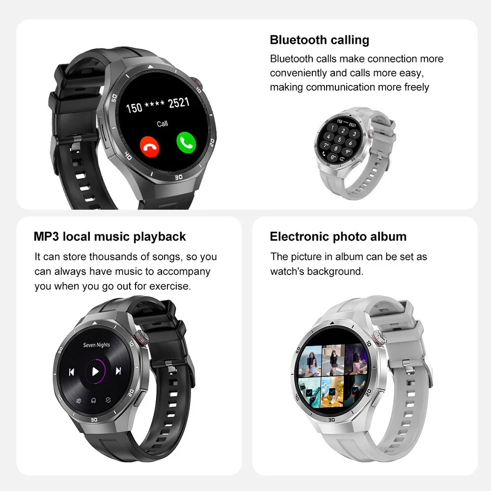 DT5 Pro 스마트 시계 남성용 여성용 디지털 손목 시계 MP3 MP4 음악 Smartwatches 피트니스 팔찌 전자 손목 시계 시계