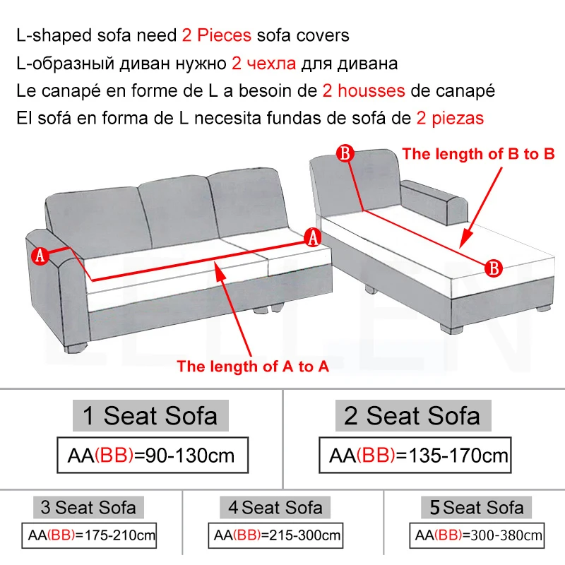Thick Jacquard Sofa Cover Elasticity Covers For Armchair 1/2/3/4/5 Seater L-shape Sofa Cove Sofa Seat Cover For Home Living Room 4