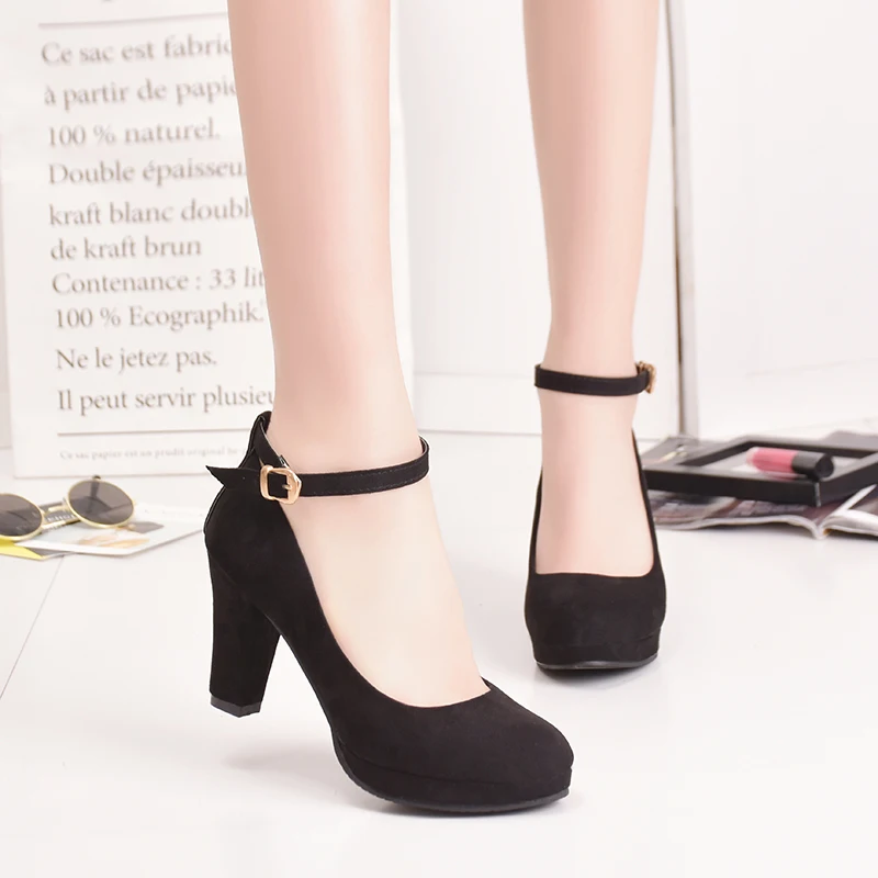 Zapatos De Fiesta Para Mujer Tipo Mary Jane - Tacón Alto Stiletto, Plataforma, Correa Al Tobillo Con Hebilla