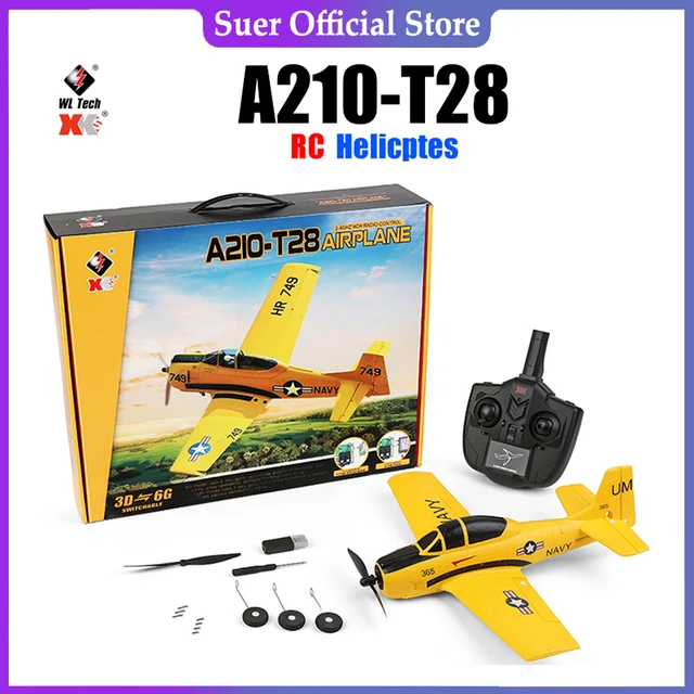 WLtoys A210 2.4G 4Ch 6G/3D Stunt Plane Six Axis RC Fighter RC