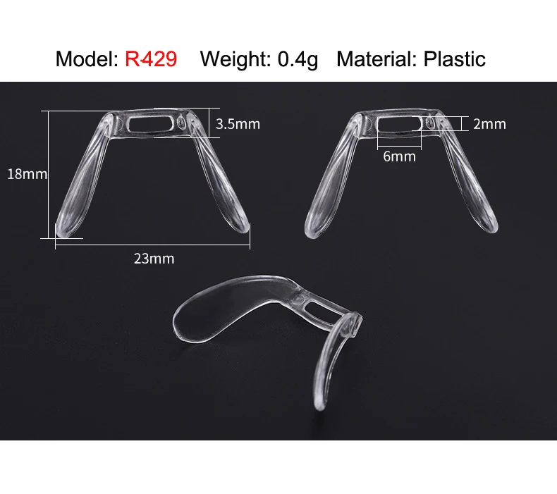 10 Stück Sattel Brille Nasenpolster Brillen Anti-Rutsch-Halter Brillenzubehör – Detail 3