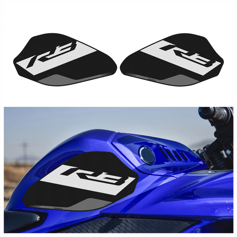 For Yamaha R3 2019-2022 Sticker Motorcycle Accessorie Side Tank Pad Protection Knee Grip Mats