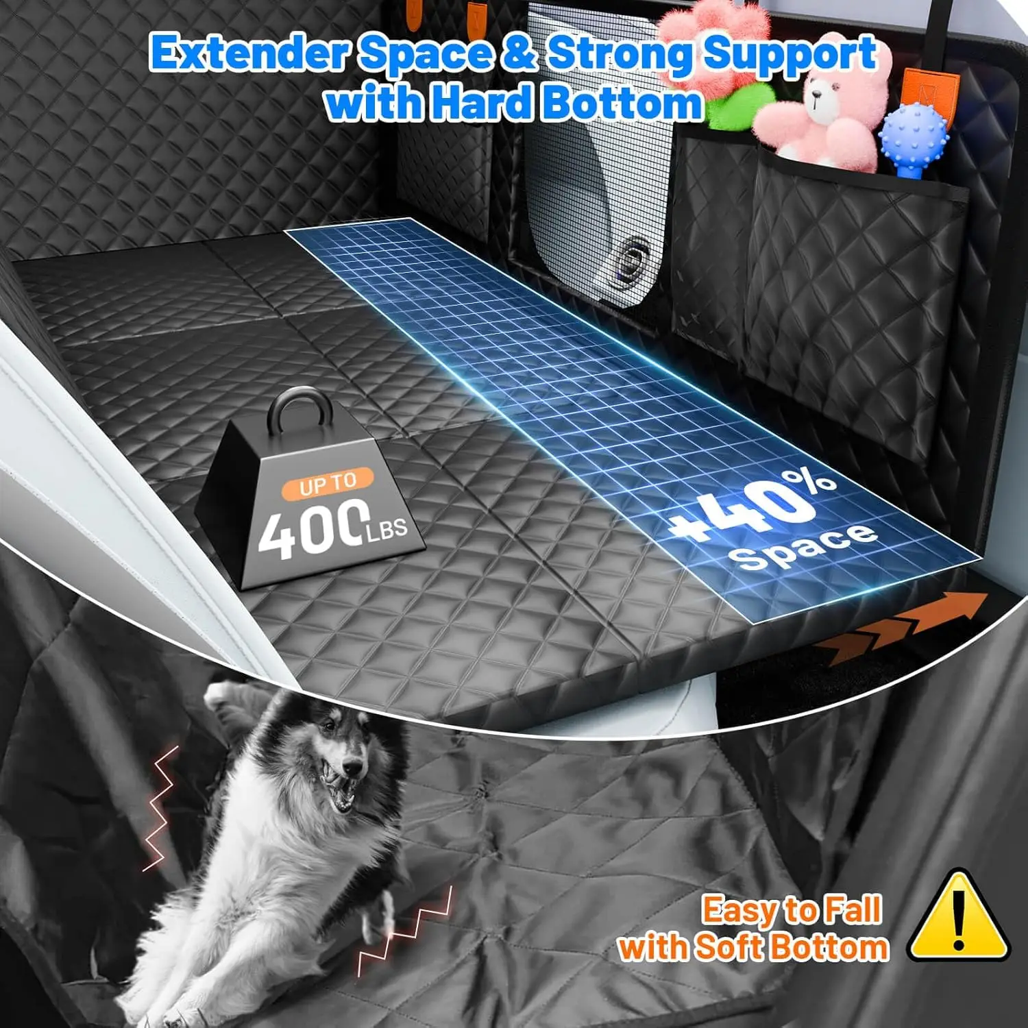 Hard Bottom Dog Car Seat Cover – Waterproof Back Seat Protector