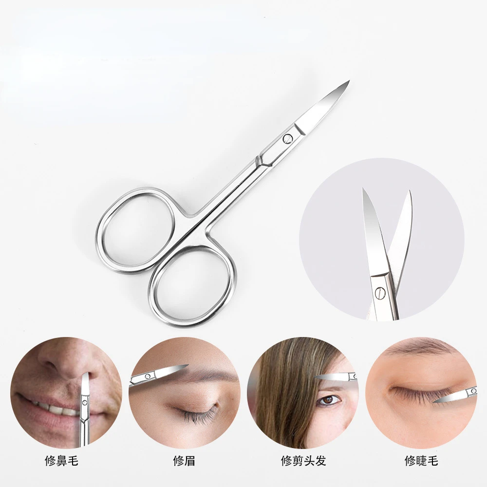 Men's Stainless Steel Eyebrow Trimming Clip 5-piece Set Beginner Eyebrow Trimming Knife Scissors Eyelash Comb Set Makeup Tool 5