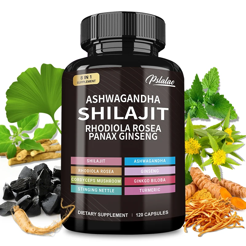 Shilajit, Ashwagandha, Rhodiola Rosea, Panax Ginseng Boosts Energy and Endurance, Increases Muscle Mass