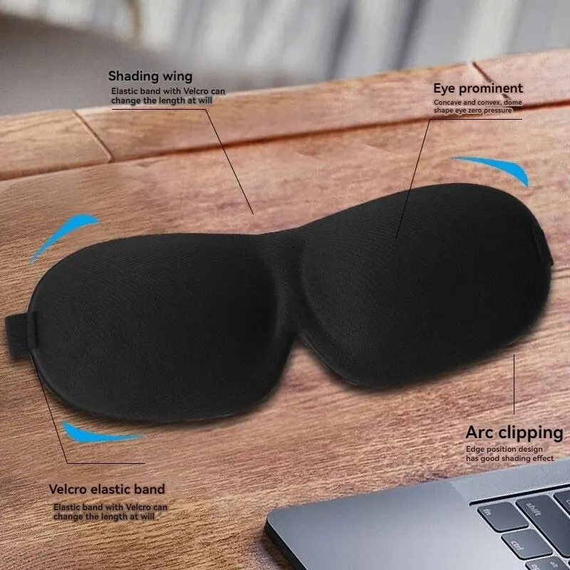 3D Non-Marking Three-Dimensional Eye Mask Without Nose Simple Solid Color Blackout Sleep Students Lunch Break Eye Masks 4