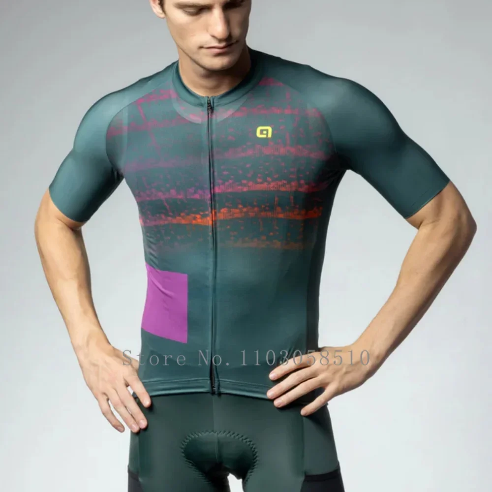 Men's Cycling Jersey Summer Anti-UV MTB Shirt with 3 Pockets Outdoor Sports Apparel Breathable Bicycle Clothing MTB Shirt Sports