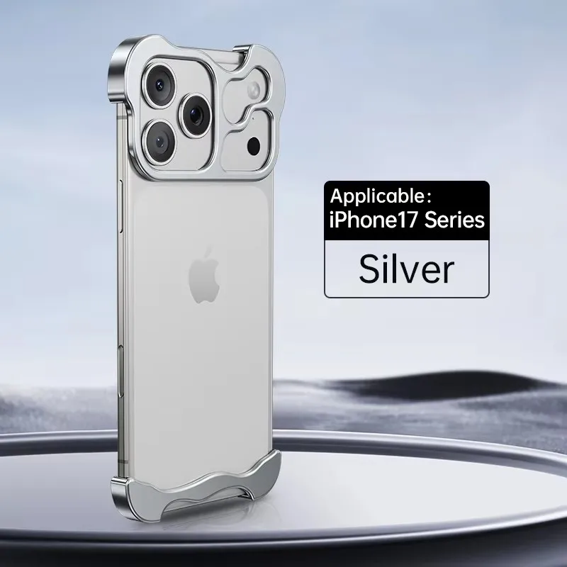 Irregular Metal Frame Bumper Phone Case with Aviation Aluminum Alloy Shockproof Cover