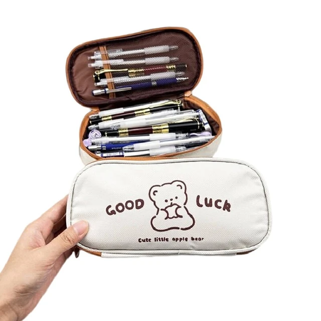 Kawaii School Pencil Cases For Girls Large Capacity Canvas Japanese  Stationery Organizer Cartoon Lovely School Bag Organizer