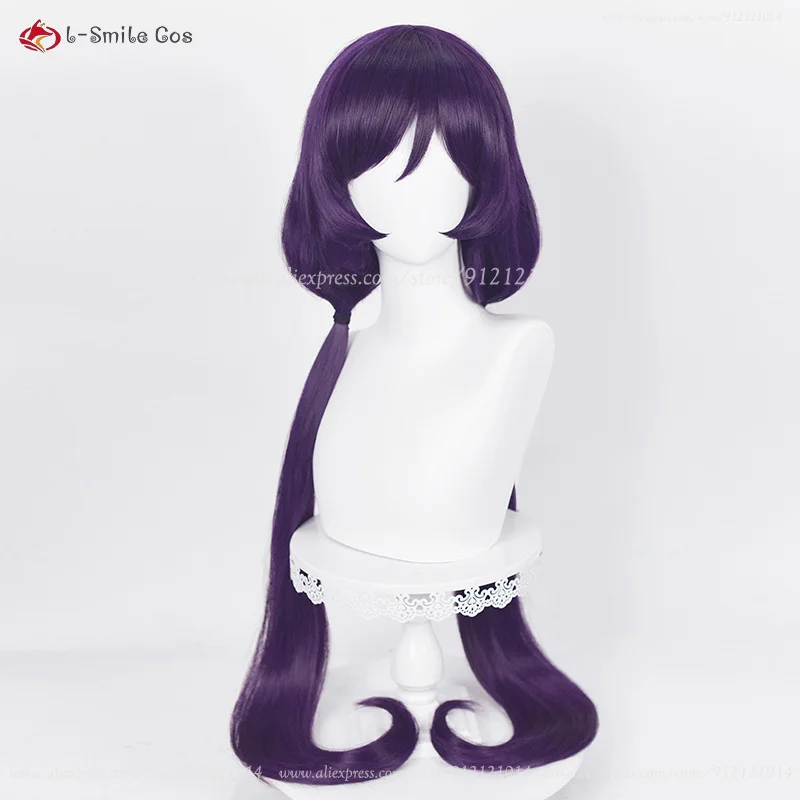 Nozomi Tojo Cosplay Perücke 100cm Lila Schwarz mit Doppelpferdeschwanz Hitzebeständig + Haarnetz 14 Nozomi Tojo Cosplay Perücke 100cm Lila Schwarz mit Doppelpferdeschwanz Hitzebeständig + Haarnetz 3